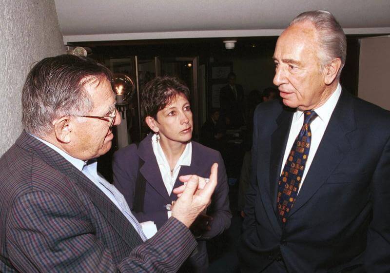 Herbert Pundik, Hanne Foighel and Shimon Peres